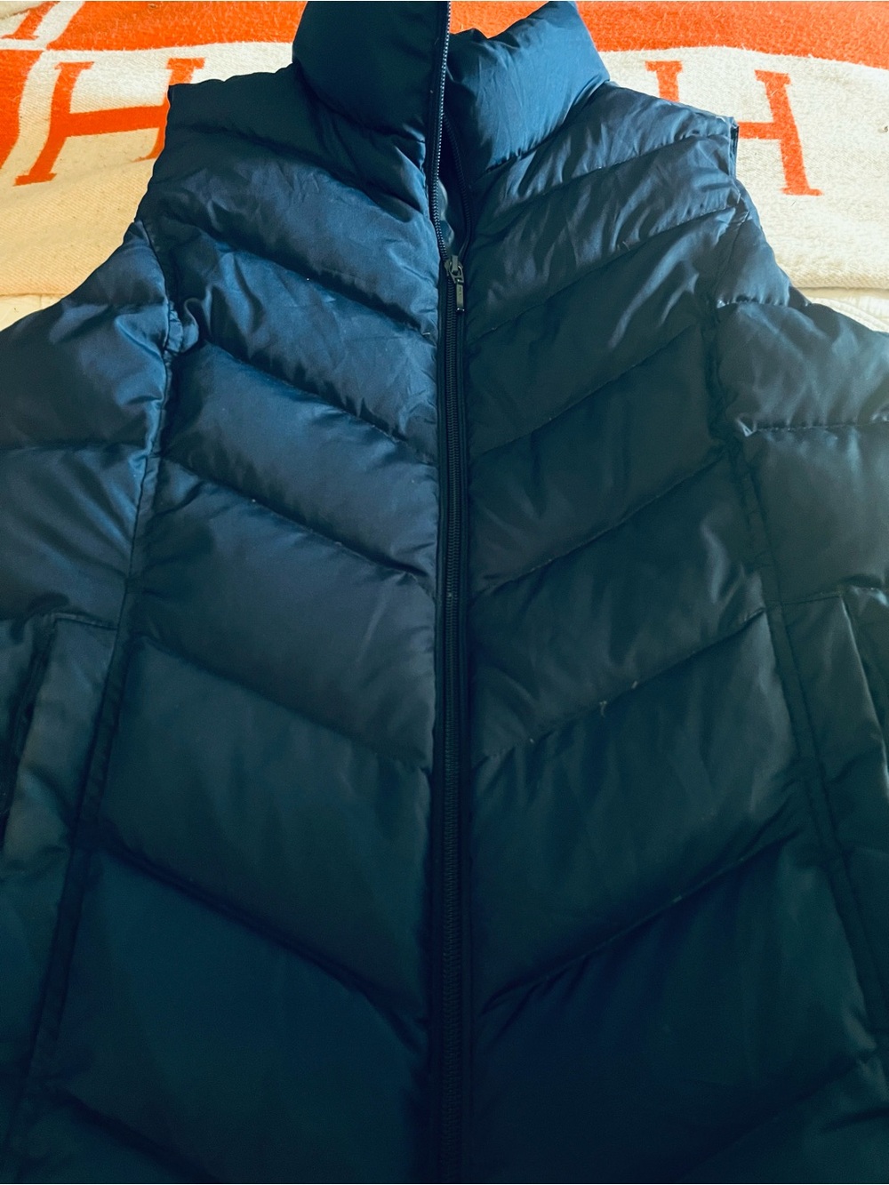 🍁 Lands' End Navy Quilted Puffer Vest | Women’s Size S (6-8)